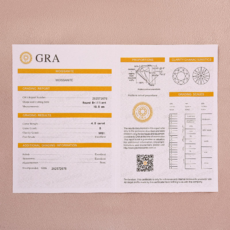 Moissanite 4.0Ct Round Cut White Gold Bridal Ring Set