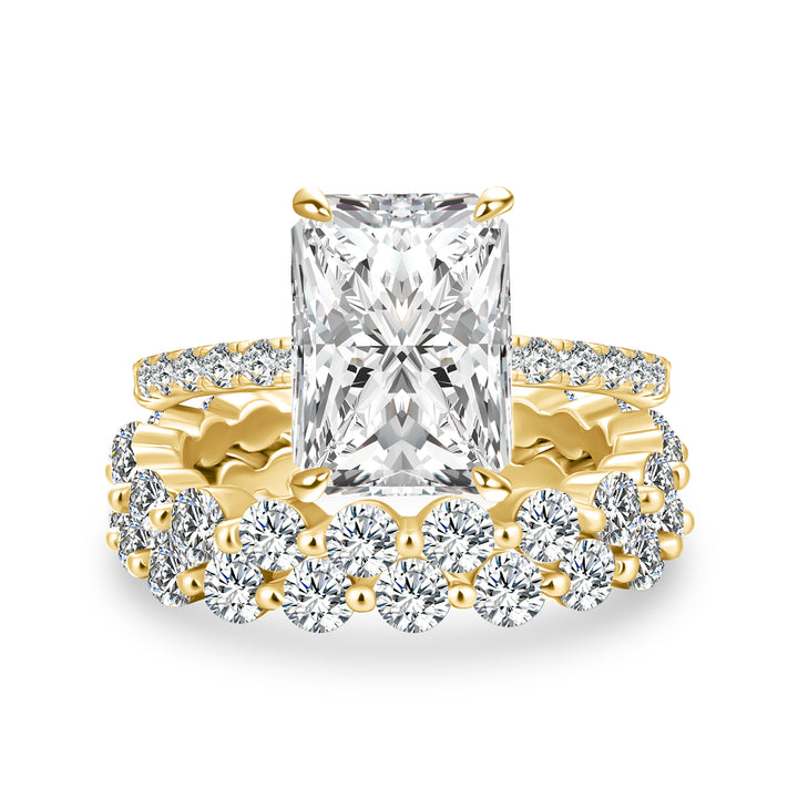 Moissanite 4.5 Ct Radiant Cut Yellow Gold Wedding Ring