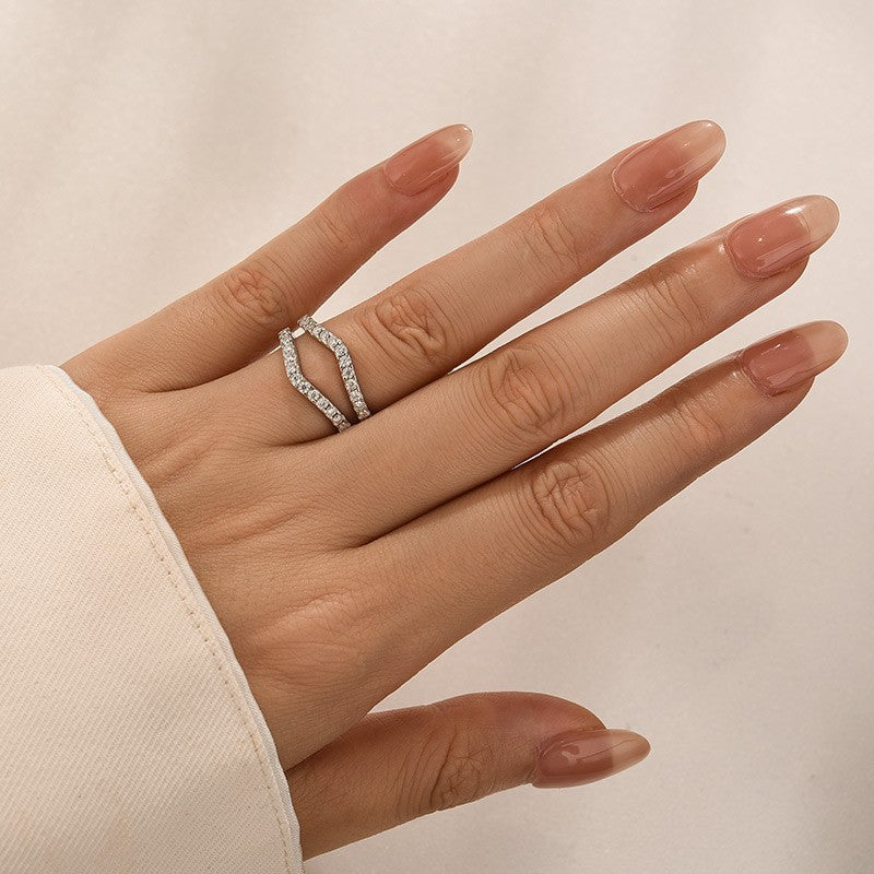 Pavé Full Eternity Round Cut Enhancer Wedding Band