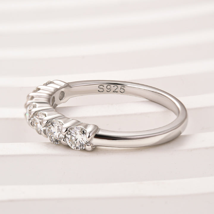Rodiffy Moissanite 0.7Ct Round Cut White Gold Women&