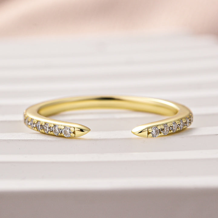Rodiffy Open Moissanite Diamond Pavé Spacer Ring