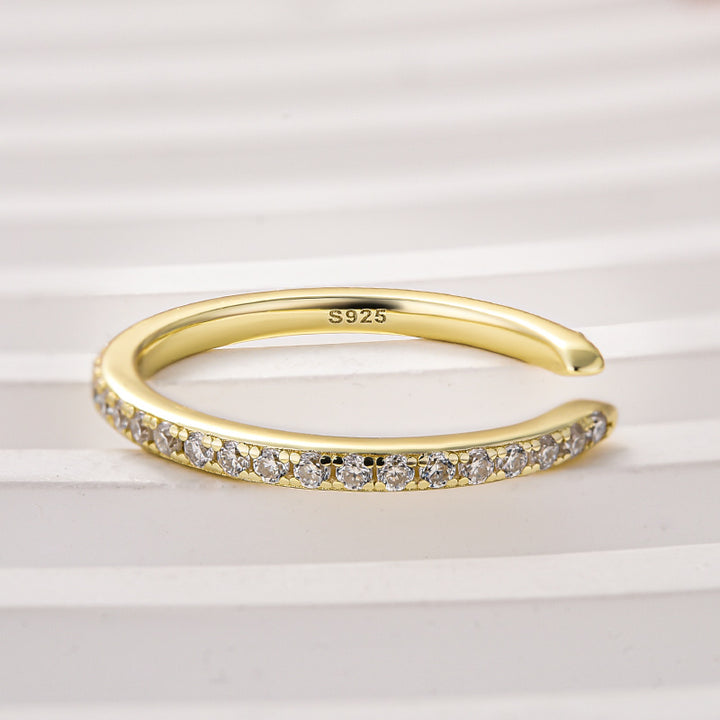 Rodiffy Open Moissanite Diamond Pavé Spacer Ring