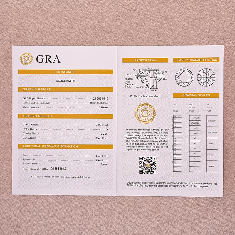 Rodiffy Moissanite 2.0 Ct Round Cut Wedding Ring Set For Women