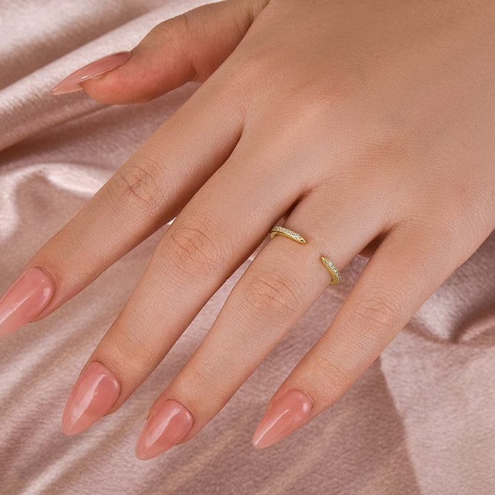 Rodiffy Open Moissanite Diamond Pavé Spacer Ring
