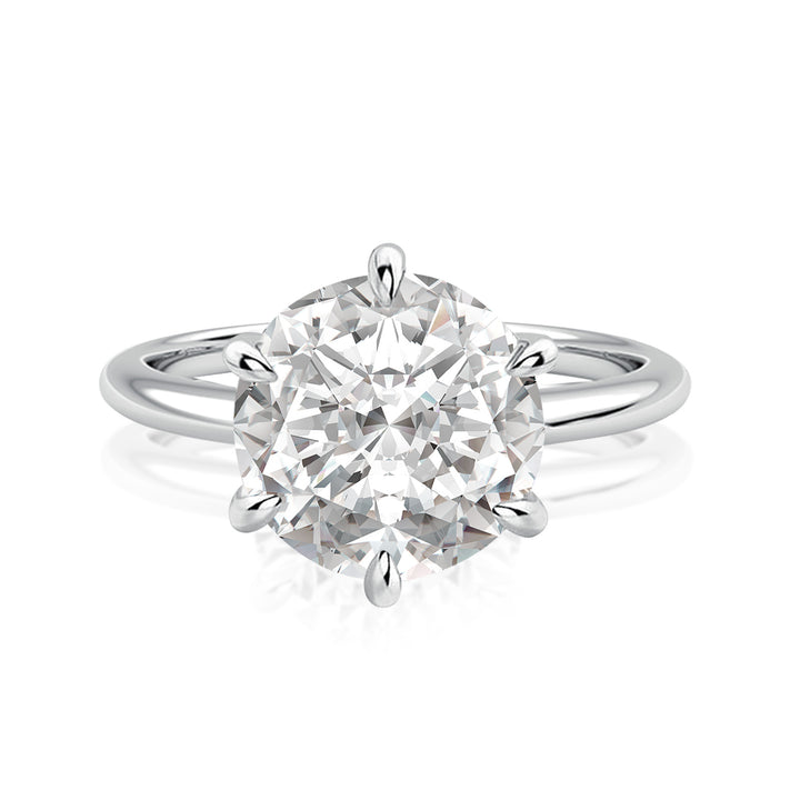 Rodiffy Moissanite 4.0 Ct Round Cut 6 Prong Engagement Ring For Women