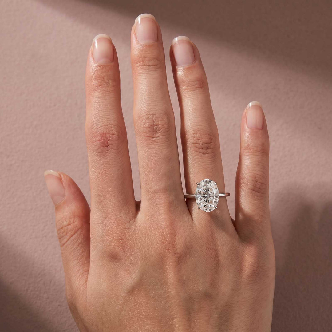 Rodiffy Moissanite 2.0Ct~5.5Ct Oval Cut Promise Ring For Women