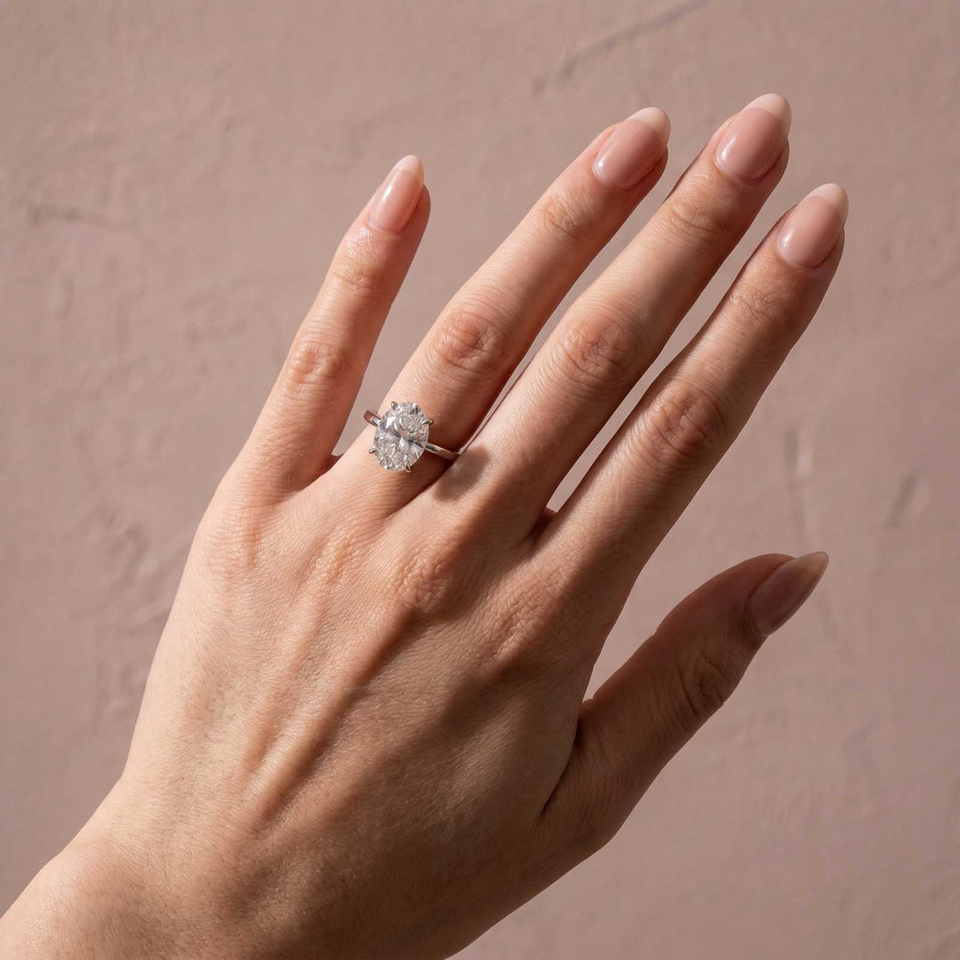 Rodiffy Moissanite 2.0Ct~5.5Ct Oval Cut Promise Ring For Women