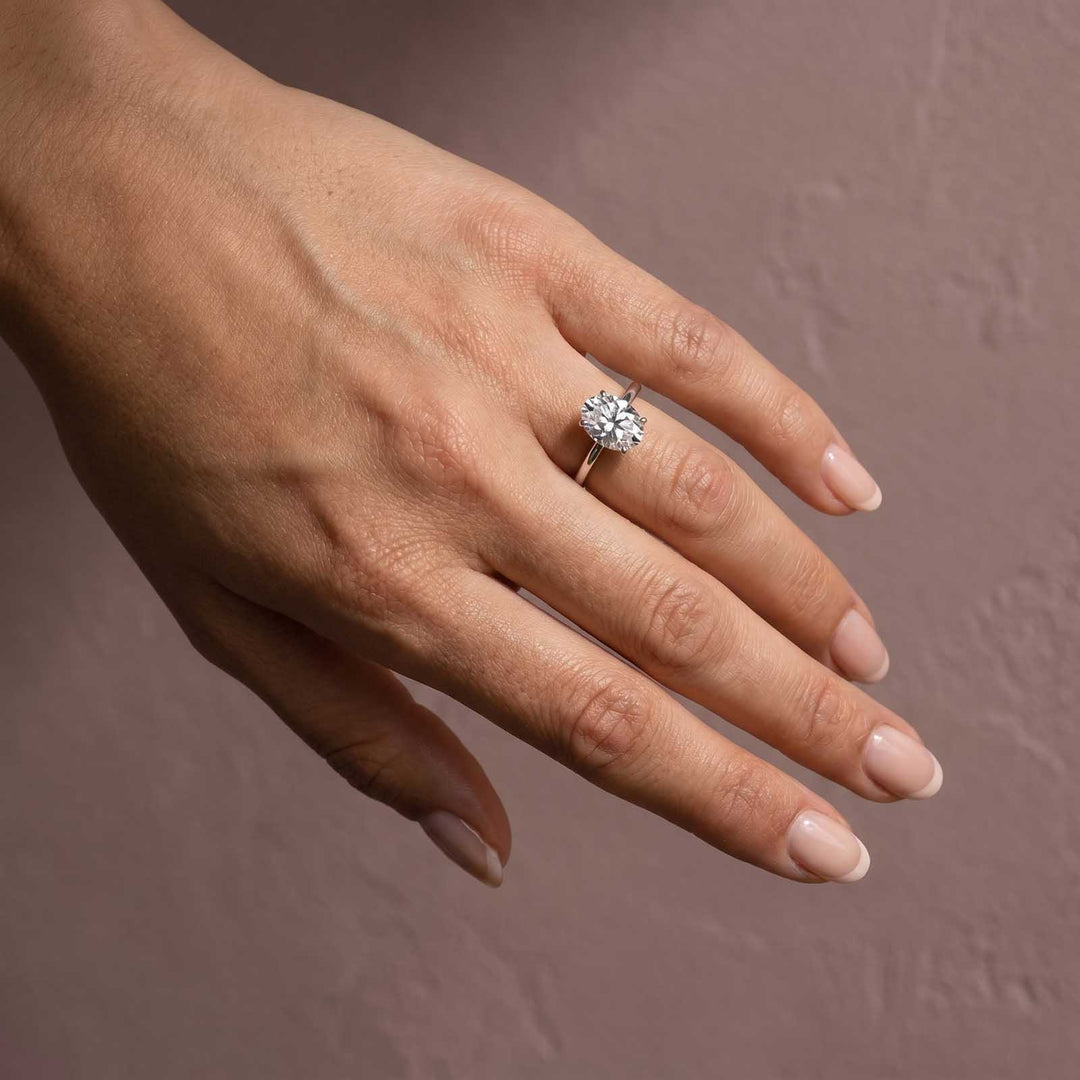Rodiffy Moissanite 2.0Ct~5.5Ct Oval Cut Promise Ring For Women