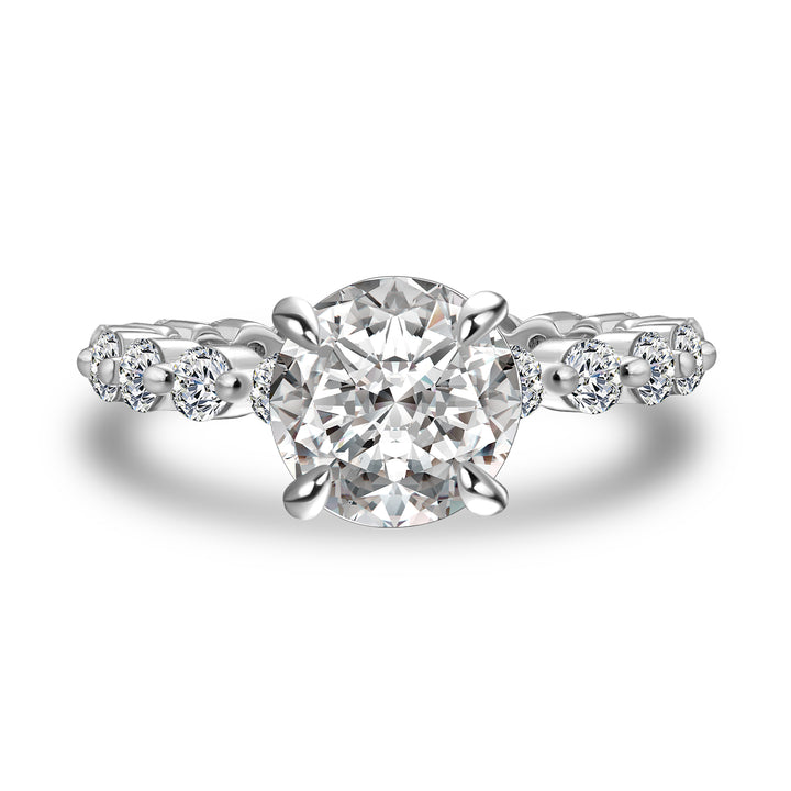 Rodiffy Moissanite 2.0 Ct White Gold Promise Bridal Ring