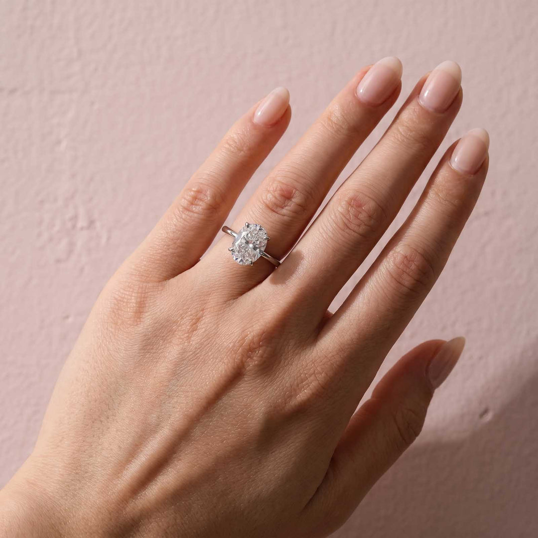 Rodiffy Moissanite 2.0Ct~5.5Ct Oval Cut Promise Ring For Women