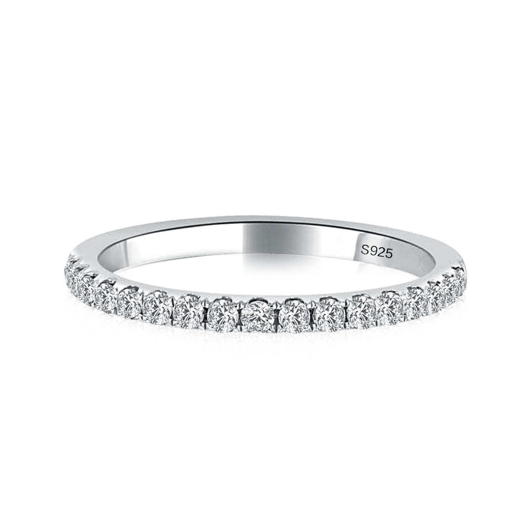 Rodiffy Moissanite 0.5 Ct Full Eternity Thin Wedding Band For Women