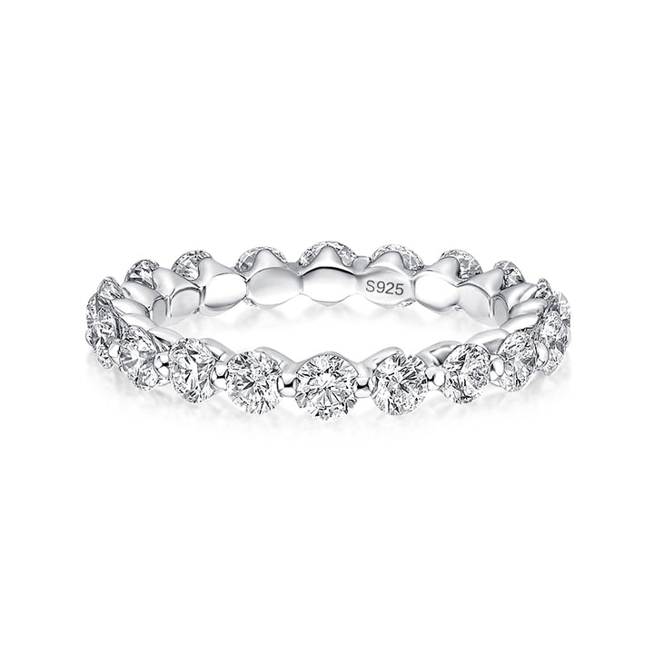 Rodiffy Moissanite 1.0 Ct～ 1.5 Ct Round Cut White Gold Anniversary Ring