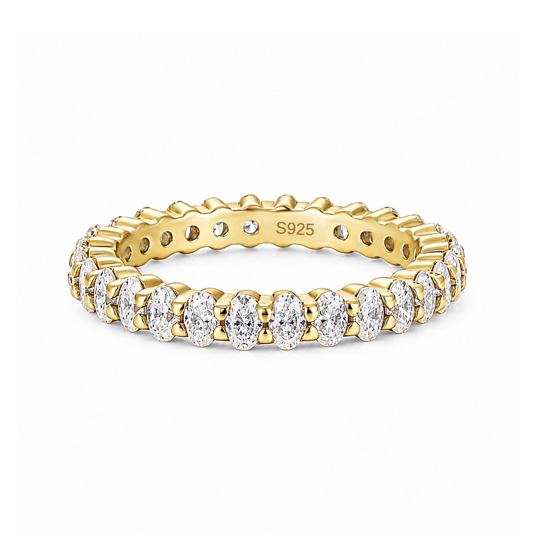 Rodiffy Moissanite 3.0 Ct Oval Cut Full Wedding Band for Women