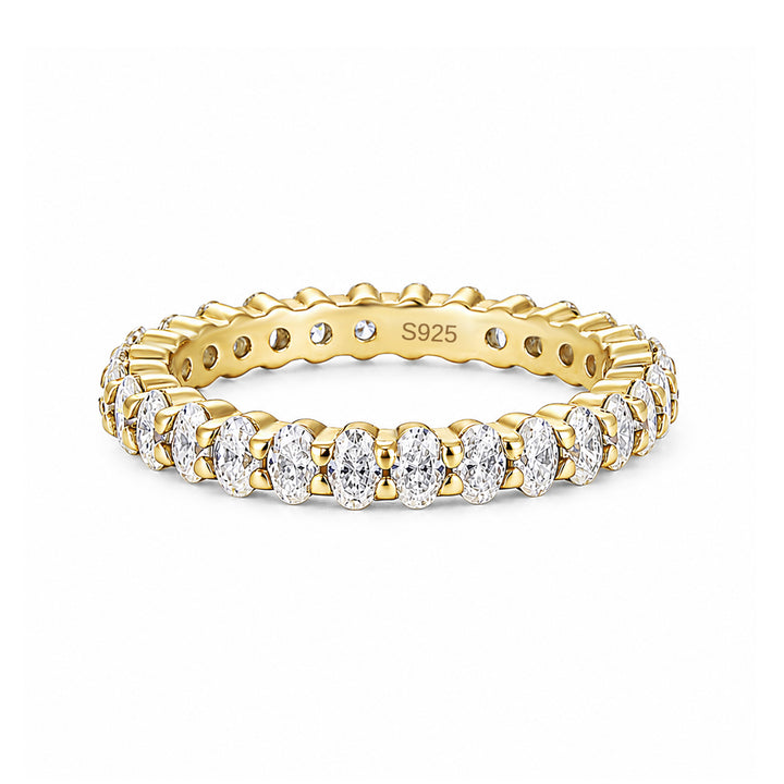 Rodiffy Moissanite 3.0 Ct Oval Cut Full Wedding Band for Women