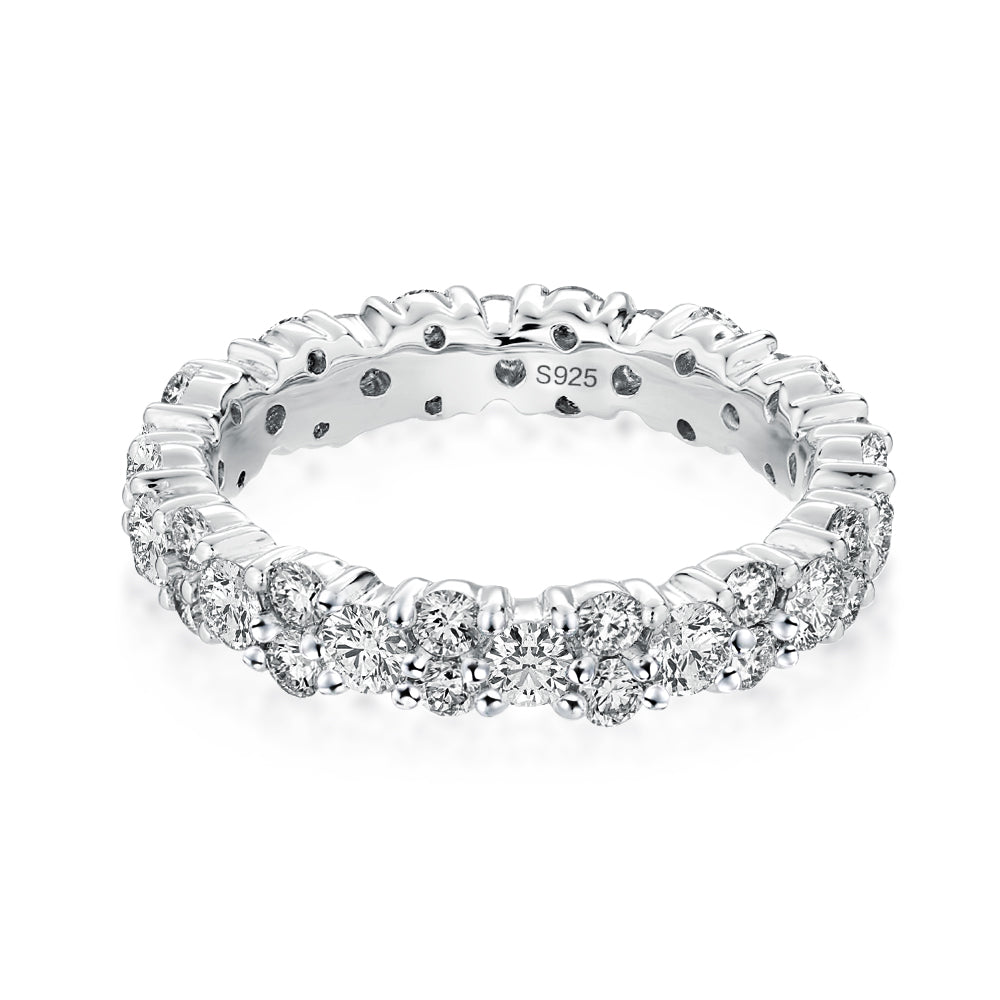 Rodiffy Moissanite 2.5 Ct Round Cut Full Wedding Band for Women