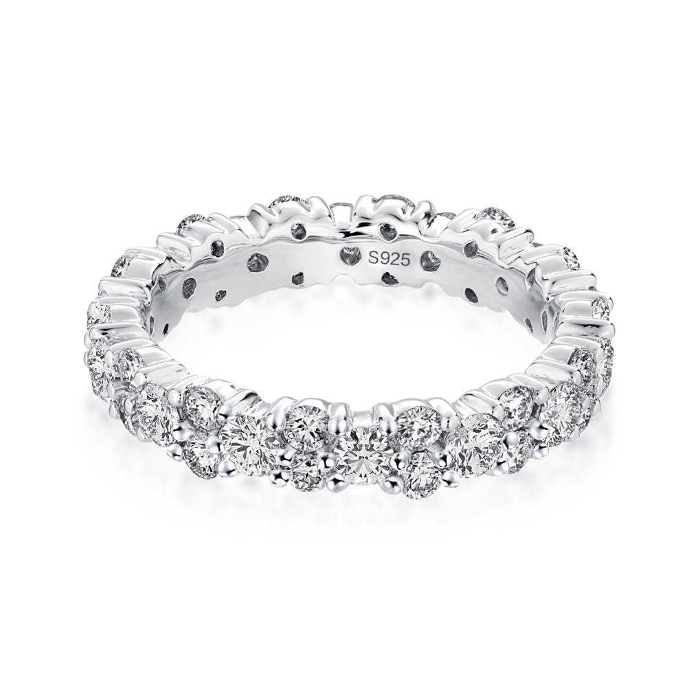 Rodiffy Moissanite 2.5 Ct Round Cut Full Wedding Band for Women