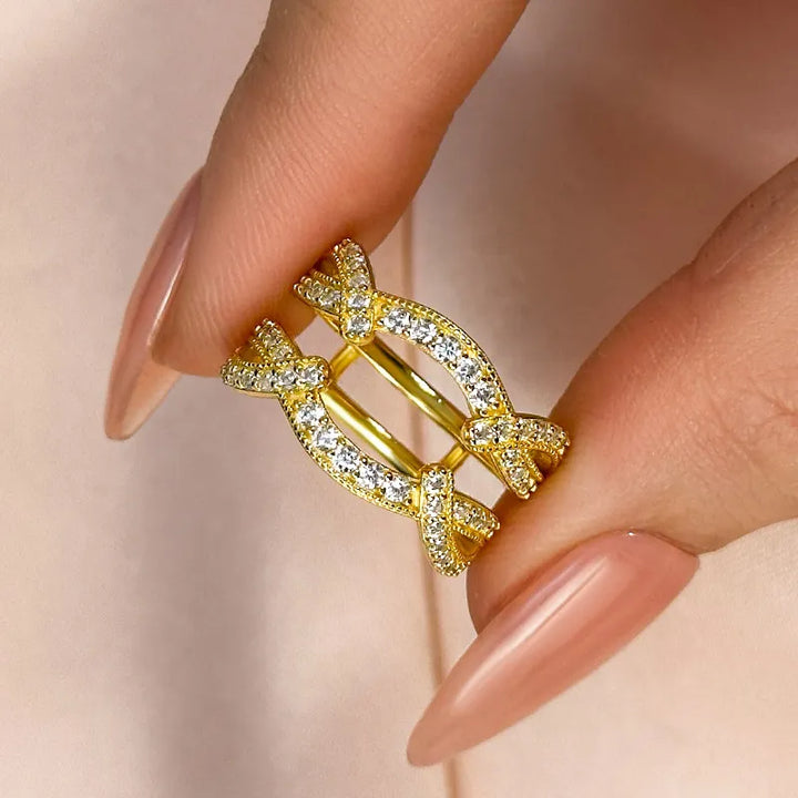 S925 Moissanite 1.0Ct Round Cut Jacket Wedding Band