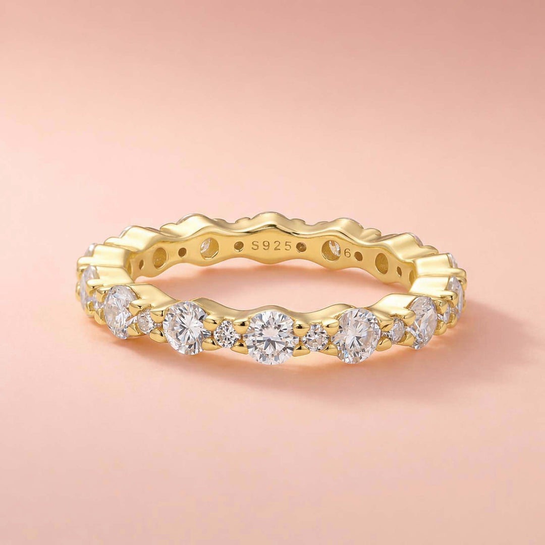 Rodiffy Moissanite 1.65 Ct Round Cut Full Wedding Band for Women
