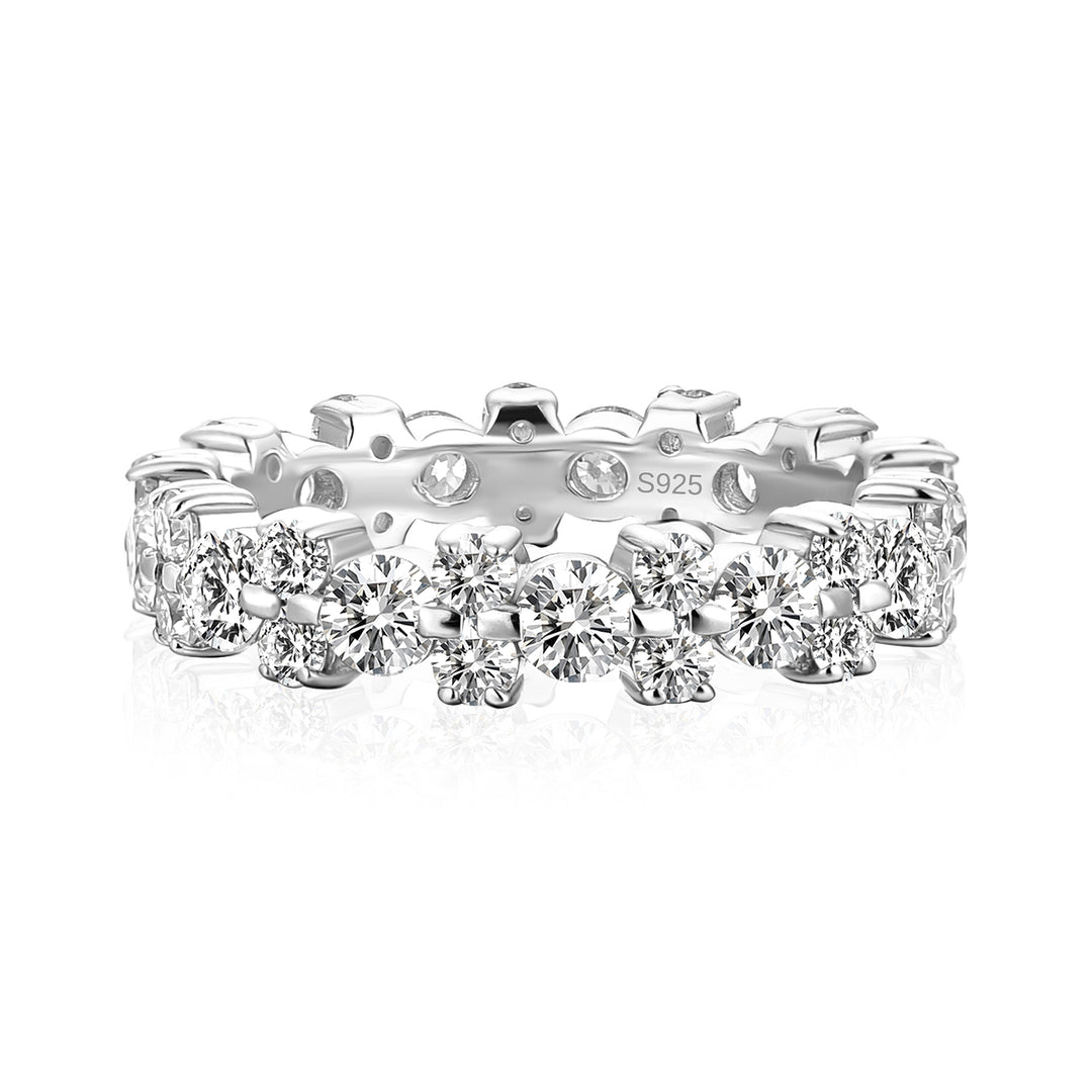 Moissanite 2.5 Ct Round Cut Full Wedding Band for Women