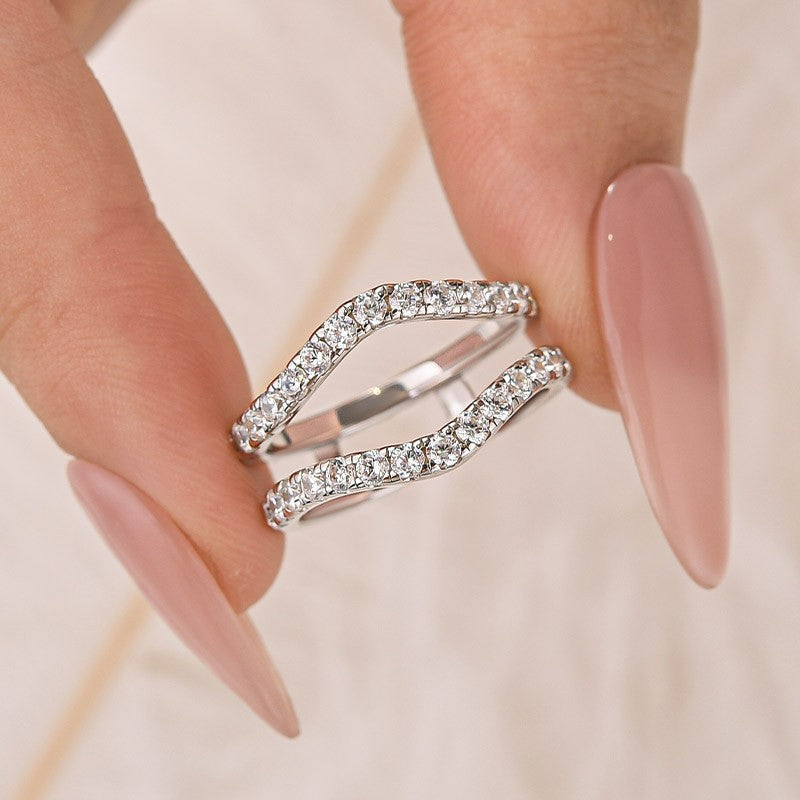 Pavé Full Eternity Round Cut Enhancer Wedding Band