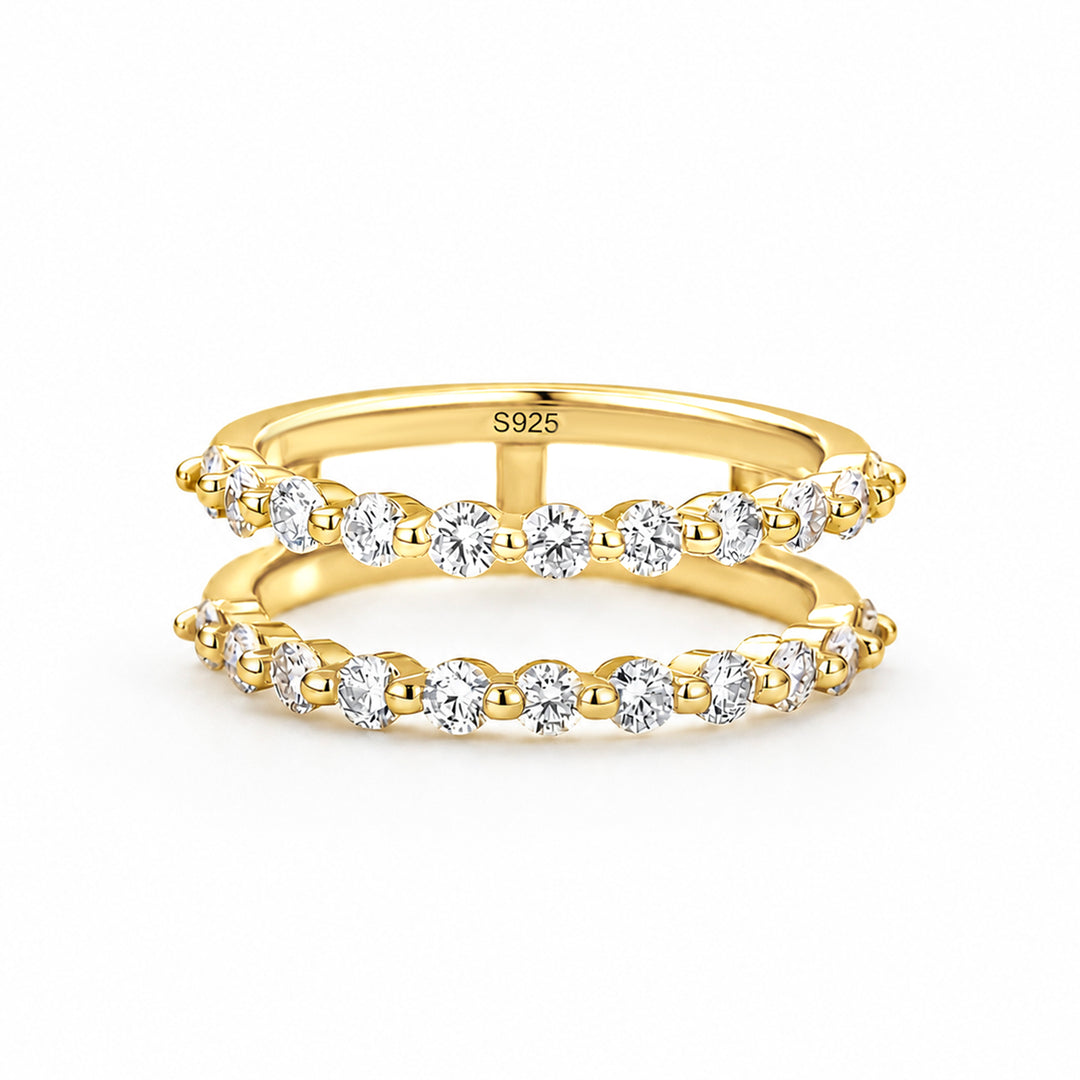 S925 Moissanite Classic 0.77Ct Round Cut Insert Wedding Band