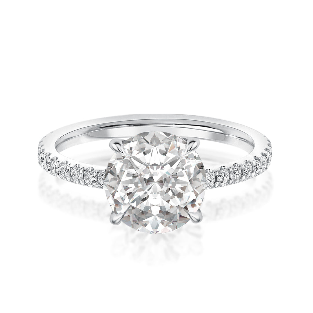 Rodiffy Moissanite 2.0 Ct Round Cut Promise Ring For Women