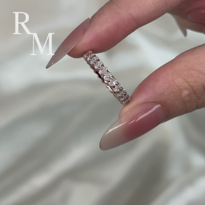 Rodiffy Moissanite 3.0 Ct Oval Cut Full Wedding Band for Women