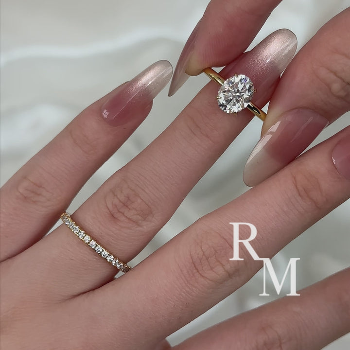 Rodiffy Moissanite 2.0 Ct Oval Cut Wedding Ring Set For Women