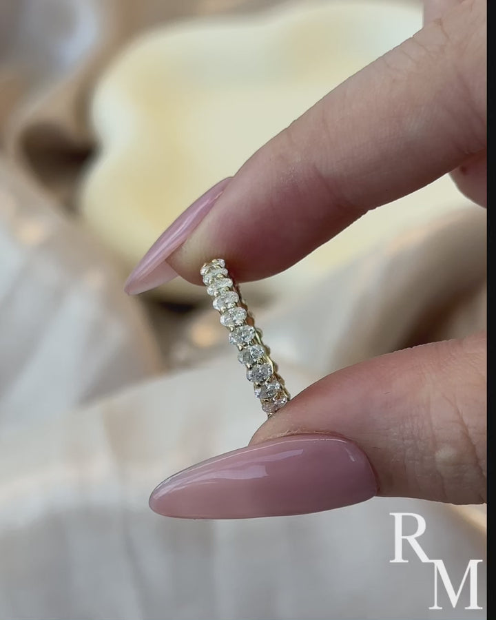 Rodiffy Moissanite 3.0 Ct Oval Cut Full Wedding Band for Women