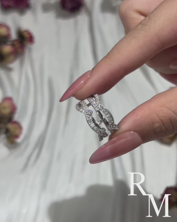 S925 Moissanite 1.0Ct Round Cut Jacket Wedding Band