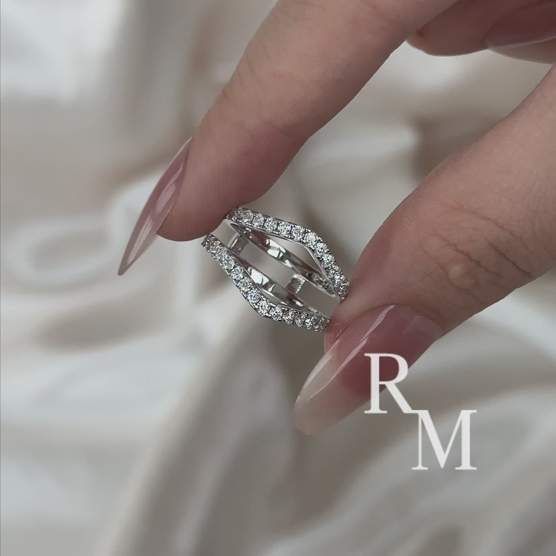 Pavé Full Eternity Round Cut Enhancer Wedding Band