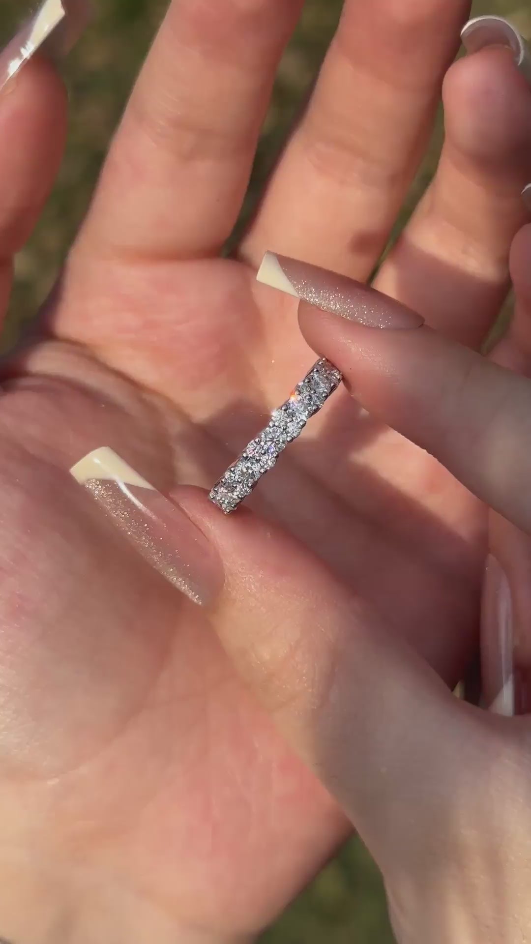 Rodiffy Moissanite 2.5 Ct Round Cut Full Wedding Band for Women