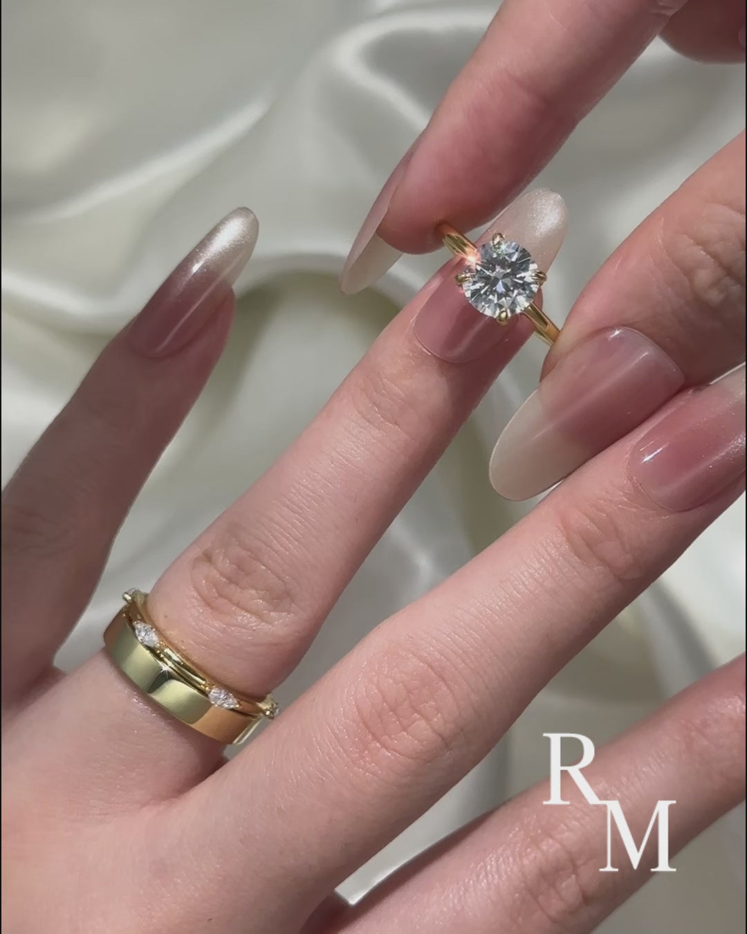 Moissanite 3PC 2.0Ct Classic Round Cut Wedding Ring Set For Women